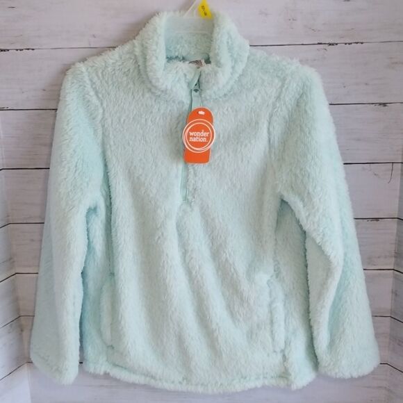 Girl's Fuzzy Pullover Jacket Coat Top - Picture 1 of 5